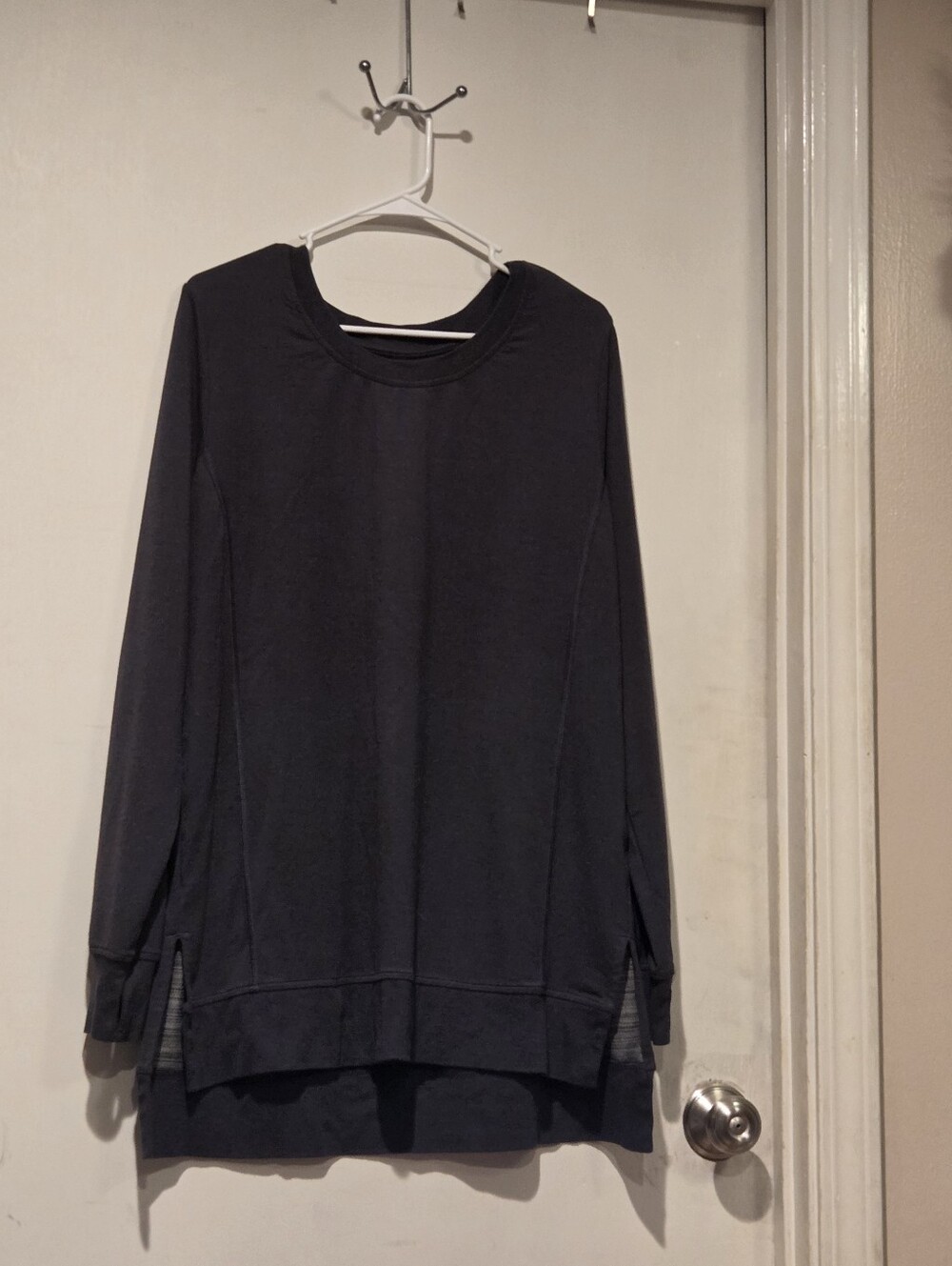 BCG Long Sleeve Casual Tunic Sweatshirt - Charcoal Size XL